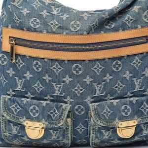 Luis Vuitton Denim Baggy GM blue